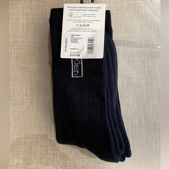 Calvin Klein Men’s Reimagined Heritage Cushion Crew 3 Pairs Black - Picture 10 of 11